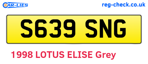 S639SNG are the vehicle registration plates.