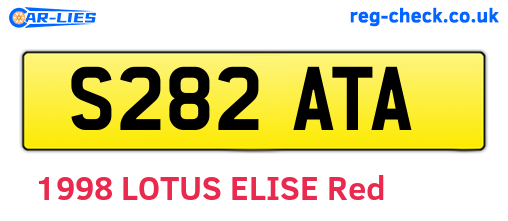 S282ATA are the vehicle registration plates.