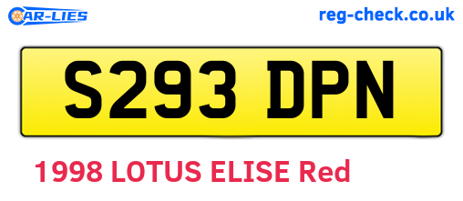 S293DPN are the vehicle registration plates.