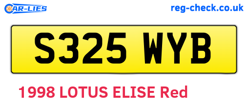 S325WYB are the vehicle registration plates.
