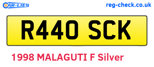 R440SCK are the vehicle registration plates.