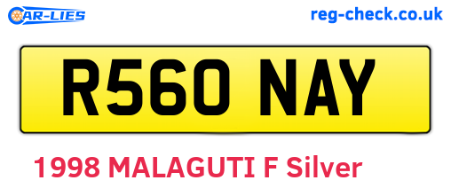 R560NAY are the vehicle registration plates.