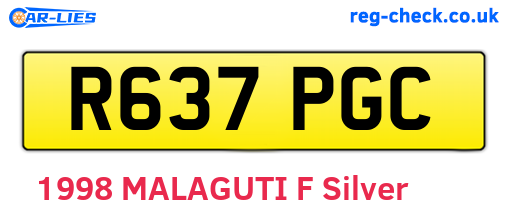 R637PGC are the vehicle registration plates.