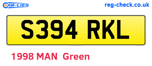 S394RKL are the vehicle registration plates.