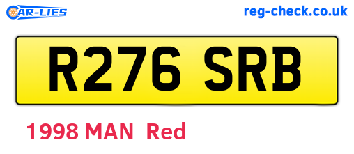 R276SRB are the vehicle registration plates.