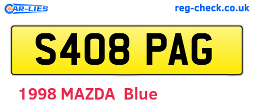 S408PAG are the vehicle registration plates.