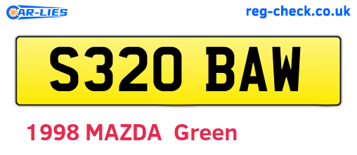 S320BAW are the vehicle registration plates.