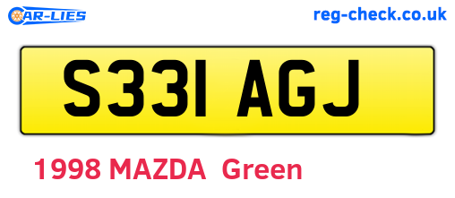 S331AGJ are the vehicle registration plates.