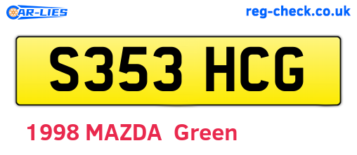 S353HCG are the vehicle registration plates.