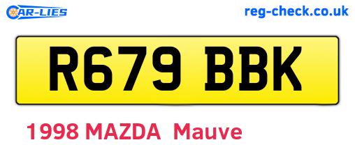 R679BBK are the vehicle registration plates.