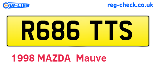 R686TTS are the vehicle registration plates.