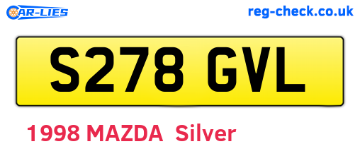 S278GVL are the vehicle registration plates.