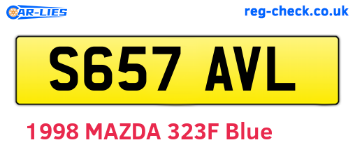 S657AVL are the vehicle registration plates.