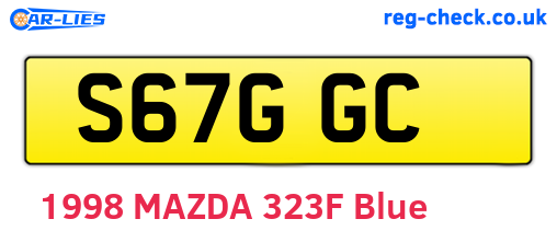 S67GGC are the vehicle registration plates.