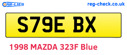 S79EBX are the vehicle registration plates.