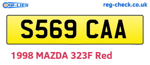 S569CAA are the vehicle registration plates.