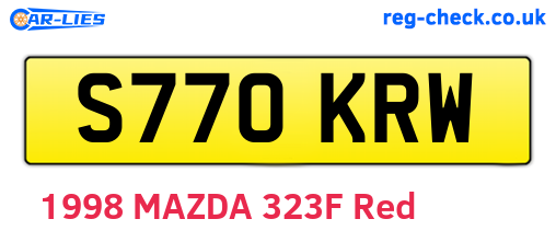 S770KRW are the vehicle registration plates.