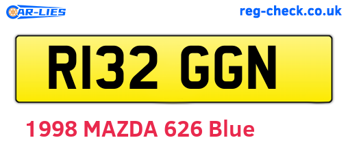 R132GGN are the vehicle registration plates.