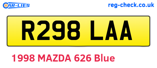 R298LAA are the vehicle registration plates.