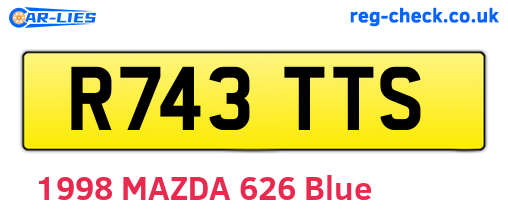 R743TTS are the vehicle registration plates.