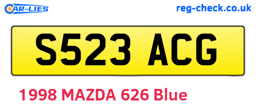 S523ACG are the vehicle registration plates.