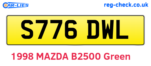 S776DWL are the vehicle registration plates.