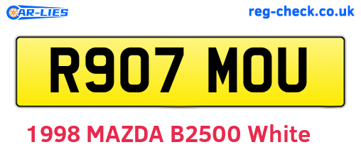 R907MOU are the vehicle registration plates.