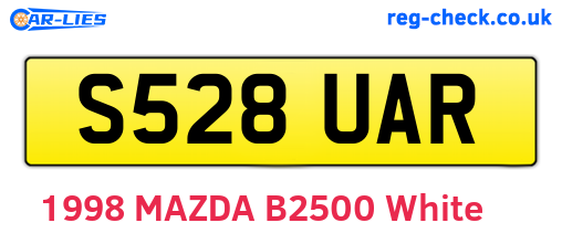 S528UAR are the vehicle registration plates.