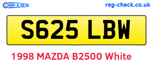 S625LBW are the vehicle registration plates.