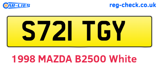 S721TGY are the vehicle registration plates.