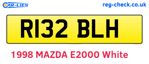 R132BLH are the vehicle registration plates.