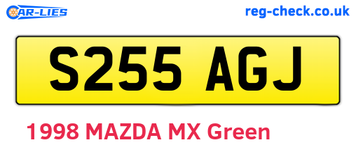 S255AGJ are the vehicle registration plates.