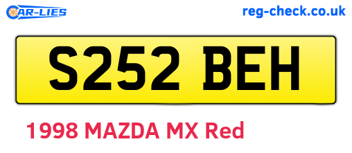 S252BEH are the vehicle registration plates.