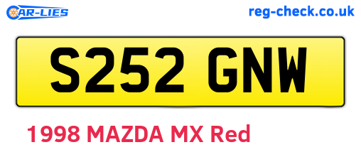 S252GNW are the vehicle registration plates.