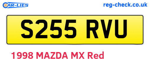 S255RVU are the vehicle registration plates.