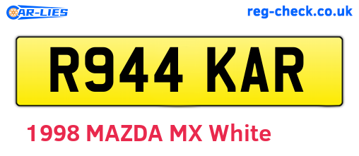 R944KAR are the vehicle registration plates.
