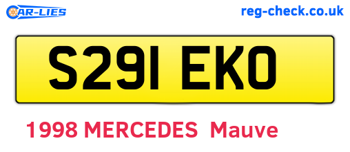 S291EKO are the vehicle registration plates.