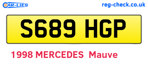 S689HGP are the vehicle registration plates.