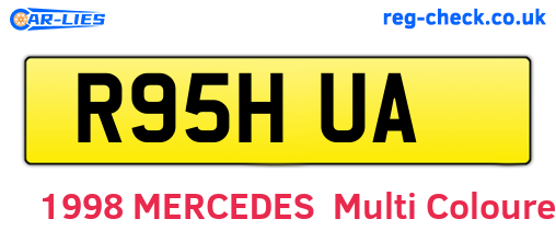 R95HUA are the vehicle registration plates.