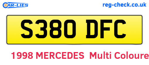 S380DFC are the vehicle registration plates.