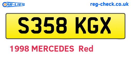 S358KGX are the vehicle registration plates.
