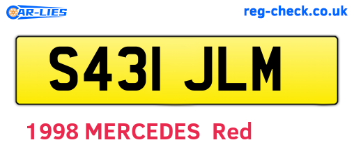 S431JLM are the vehicle registration plates.