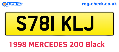 S781KLJ are the vehicle registration plates.