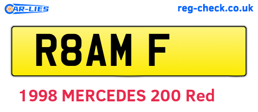 R8AMF are the vehicle registration plates.