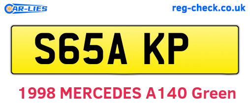 S65AKP are the vehicle registration plates.