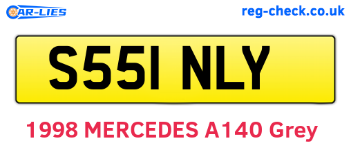 S551NLY are the vehicle registration plates.