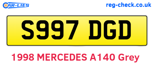 S997DGD are the vehicle registration plates.