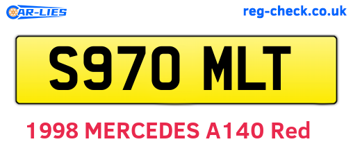 S970MLT are the vehicle registration plates.