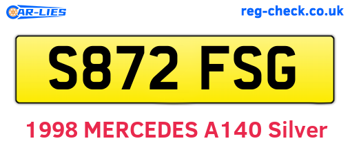 S872FSG are the vehicle registration plates.