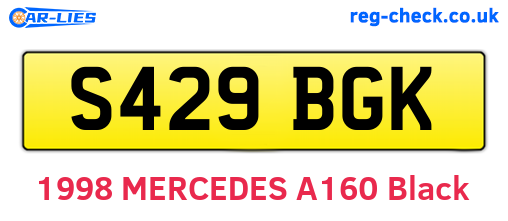 S429BGK are the vehicle registration plates.
